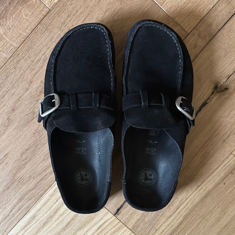 Women’s Birkenstock Buckley -Suede Slip On - Black - size 38